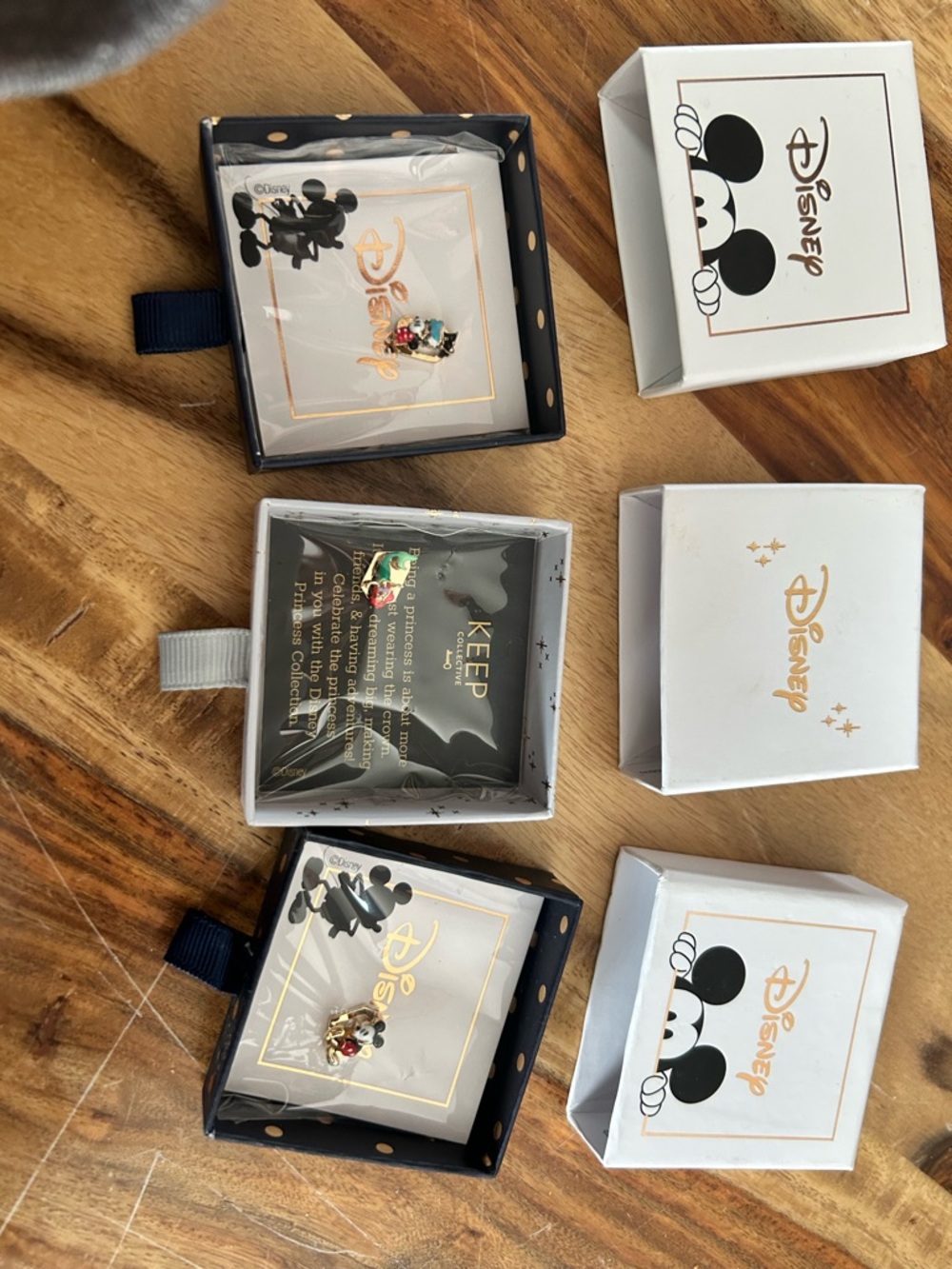 Set of 3 Disney Keep Collective Charms - vintage Minnie, vintage Mickey, Ariel